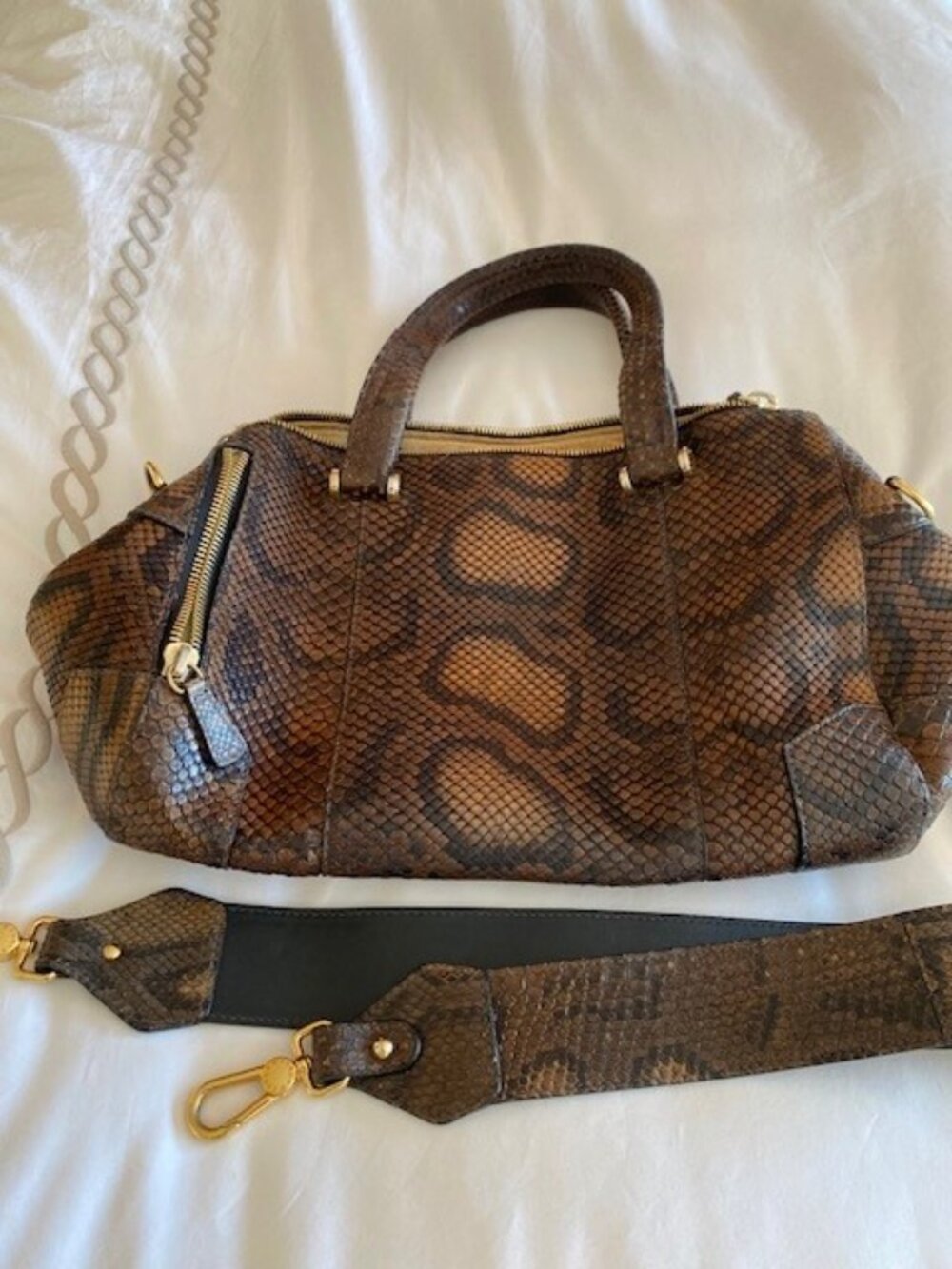 Furla Rare Python Handbag NWOT - Picture 11 of 13